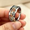 Vintage Dragon Yin Yang Tai Chi Cloud Flame Pattern Inlay Stainless Steel Rings for Men Women Lucky Totem Wedding Band Jewelry