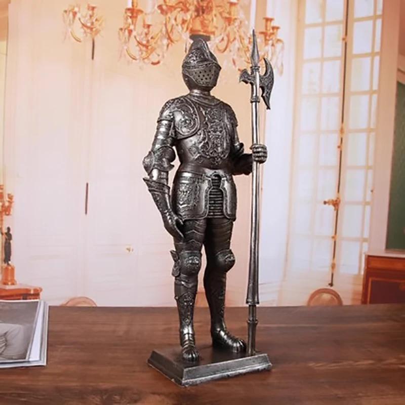 Medieval Warrior Armor Models Ancient Roman Knight Ornament,European Vintage Art Armor Warrior Home Room Decor Office Decoration