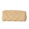 Quilted Geometric Pattern Large-capacity Student Stationery Bag Pencil Case Solid Color Stationery Simple Storage Bag Stationery Box New