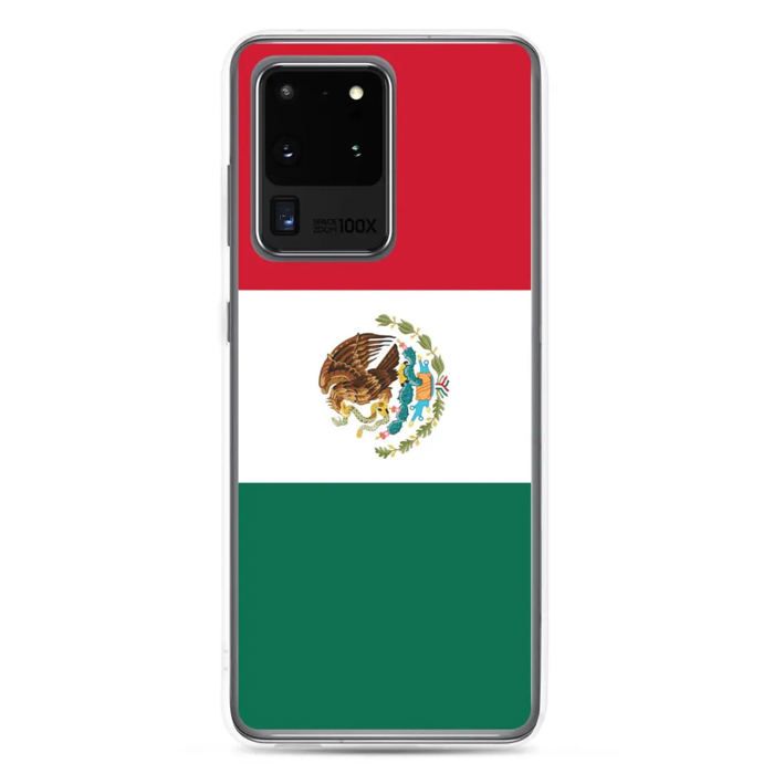 Coque Téléphone - Samsung - Galaxy S21 Ultra - Drapeau Mexique - Souple - Multicolore