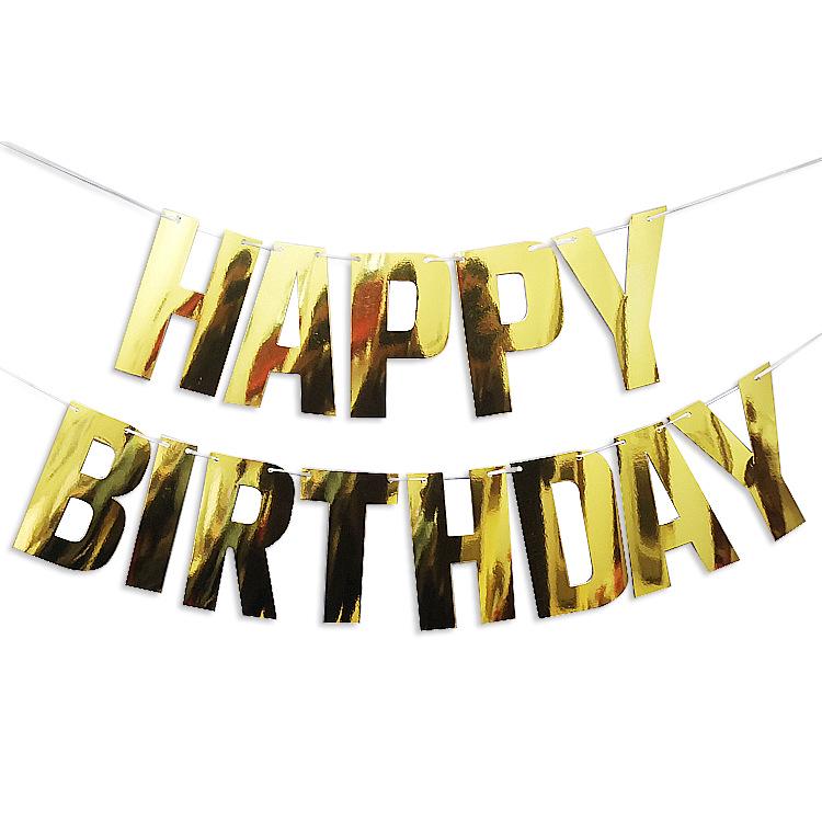 Πανό Happy Birthday με Γκλίτερ σε Χρώματα Μακαρόν – Προσαρμόσιμη Διακόσμηση Πάρτι