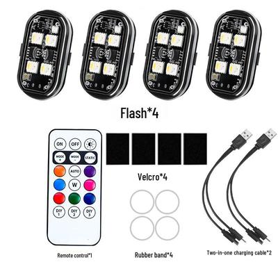 Upgraded Long-Endurance 150mAh Wireless RF Eight-Color Airplane & Car Interior Type-C Light