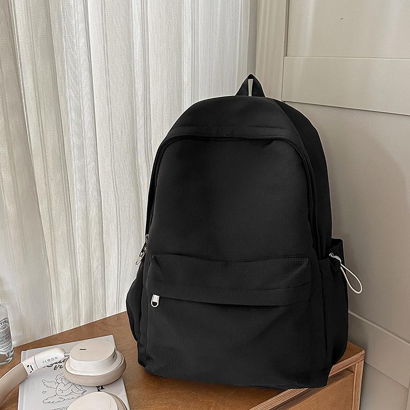 Schoolbag1011 New Versatile Japanese ins Solid Color Schoolbag Women's Casual Large Capacity Waterproof Female Student Backpack Backpack