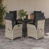 VidaXL 5-Piece Garden Dining Set with Cushions, Patio Table and Chair, Patio Furniture, Outdoor Furniture, 3213286