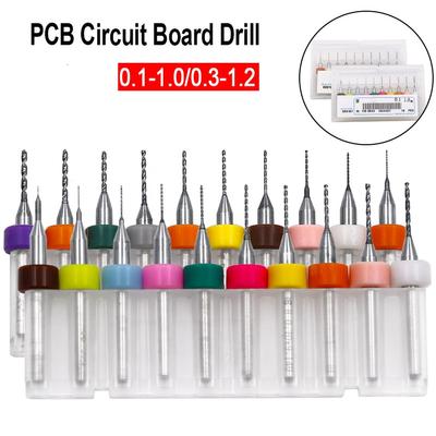 10PCS 0.1-1.2mm Bits Drill Set PCB Circuit Micro Mini Board Print Carbide