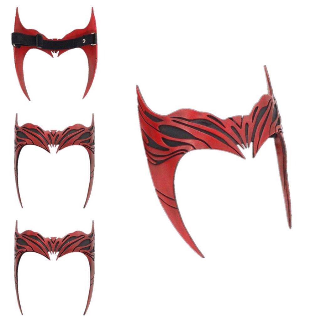 Stunning Wandavision Mask For Halloween Featuring Adorable Visions And Scarlet Witch Design
