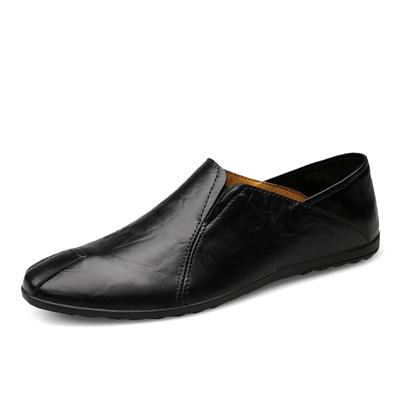 İtalyan Ayakkabılar Erkek Günlük Hakiki Deri Loafer'lar Erkek Nefes Alabilen Tekne Ayakkabıları Giymesi Kolay Makosenler Vintage Hafif Yürüyüş Ayakkabıları