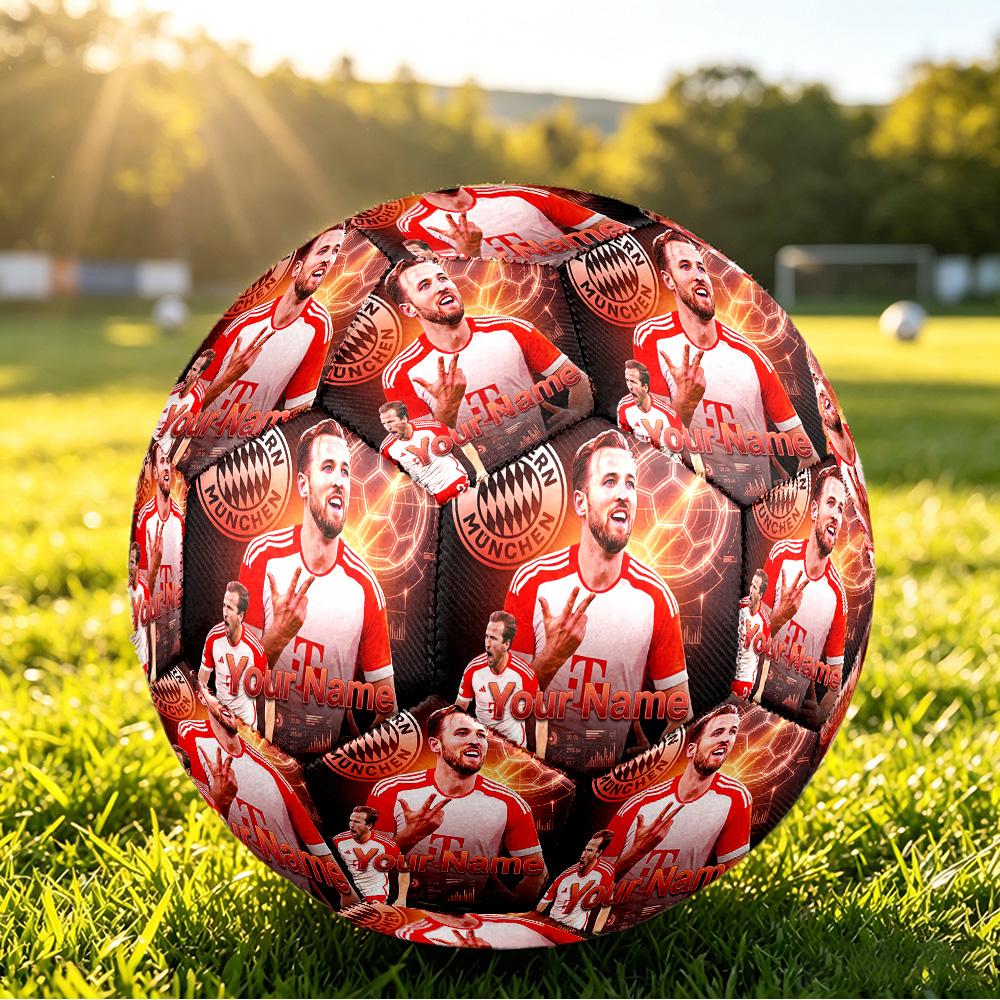 Personalisierter Fußball Größe 5 Harry Kane Muster Outdoor Spiel Sportball Geschenk Size 5 white