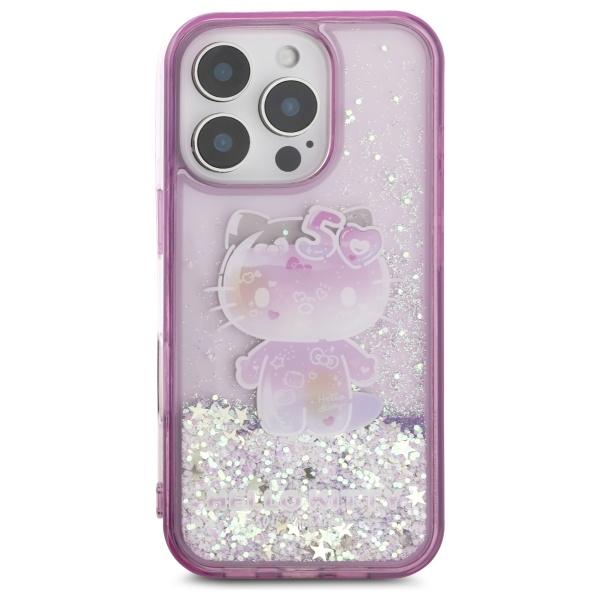 Hello Kitty Hkhcp16Xl50Ppu Iphone 16 Pro Max 6.9 Fioletowy/Purple Hardcase Liquid Glitter 50Th Anniversary Party