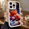 Phone case: 2D flat, suitable for iPhone 18 17 16 15 14 13 Pro protective case, little fox and rabbit, perfect holiday gift for Christmas and Hallowee