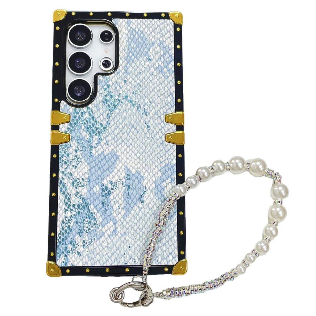 Light Luxury Brand Snake Pattern Chain Suitable for Samsung S25 Ultra Mobile Phone Case Anti Fall S24FE Protective Soft Shell A16