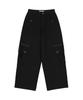 FANCY CLUB Cross Pocket Cargo Pants (Black) F25Zd976
