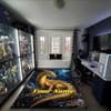 1PC Custom Name Golden Dragon Night Theme Floor Mat Ideal for Living Room, Game Rooms, Office, Bedroom,Floor Mat Playful Design