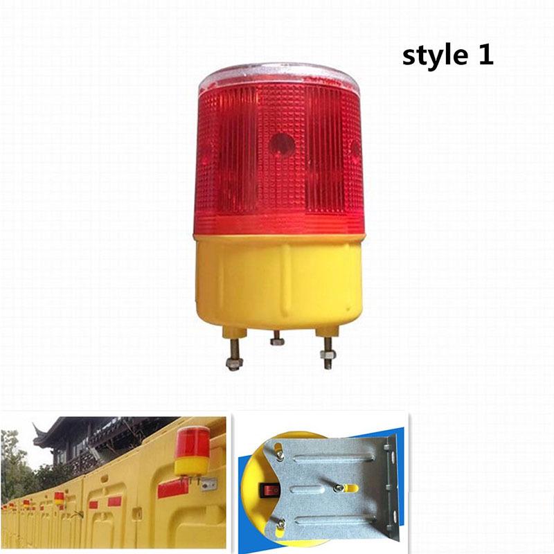 Solar Powered Traffic Warning Light LED Bulb Lamp for Construction Site Harbor Road Emergency