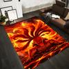 "Fiery Nine-Tailed Fox Design Carpet with Bold Anime Artwork Print" Suitable for Use As an Anti-slip for Living Room Bedroom Sofas