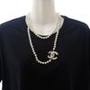 CHANEL  Necklace gold metal/leather Women