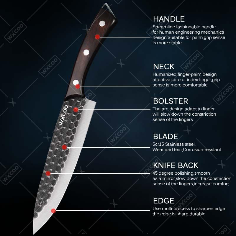 2Pcs Stainless Steel Boning Butcher Chef Knife Set Kitchen Hand Forged Meat Slicing Mini Utility Cooking Cutters Paring Cleavers