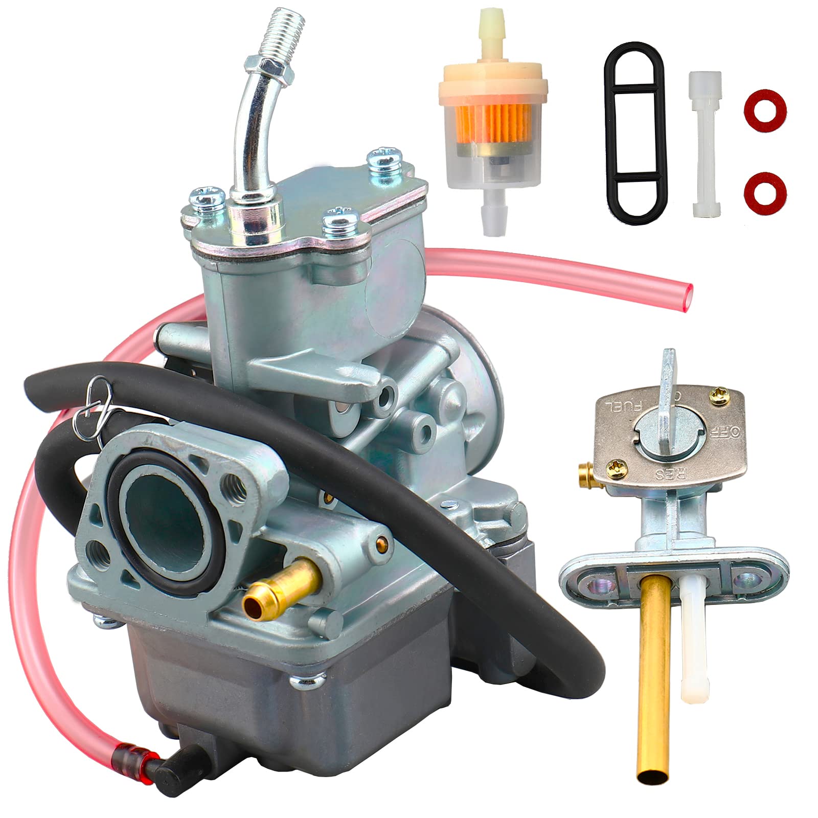 

YFM80 Carburetor + Switch Valve Replacement for Yamaha Raptor 50 YFM50 YFM50R 2004 -2008