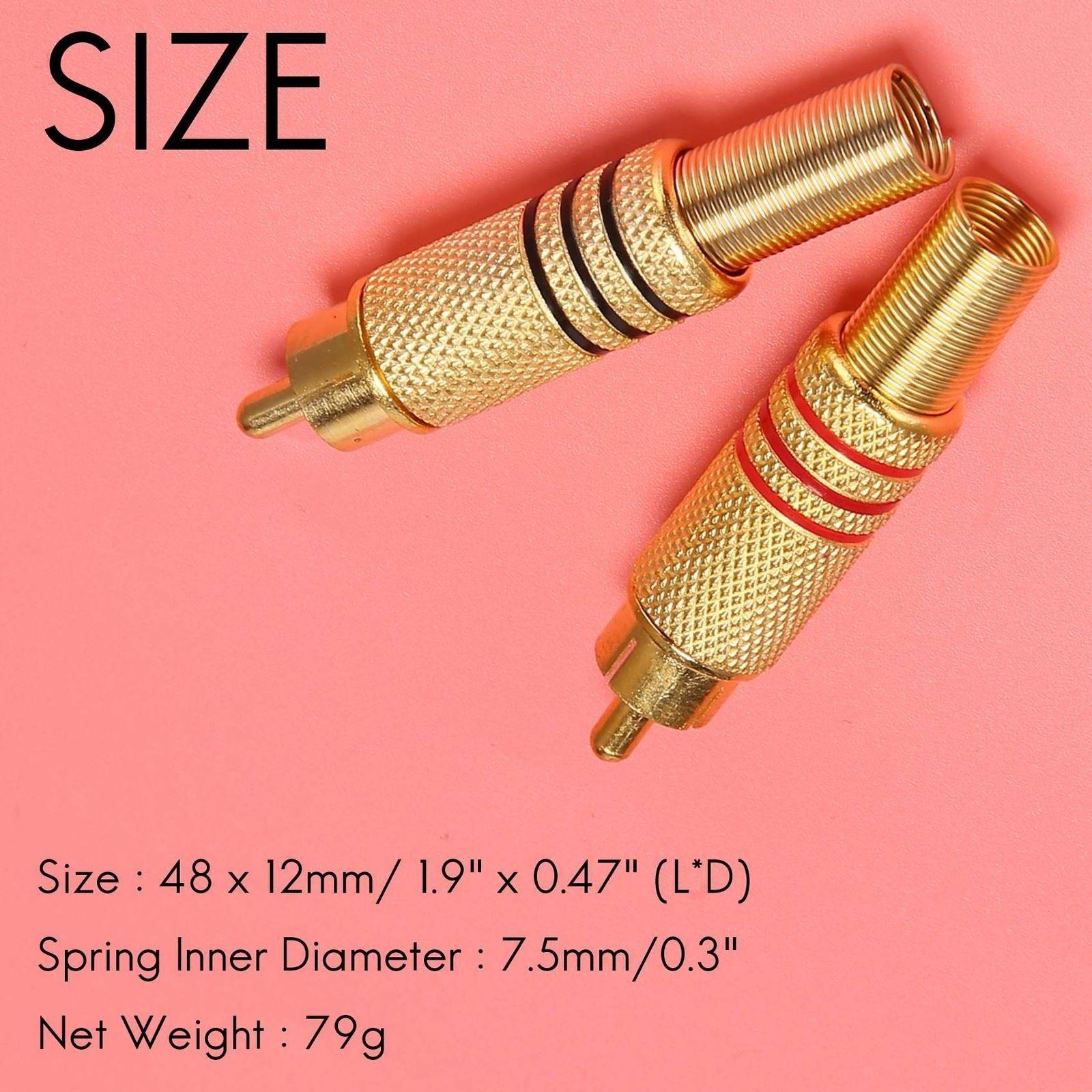 10pcs Stecker Audio Anschluss Metall Feder Adapter O5Y7