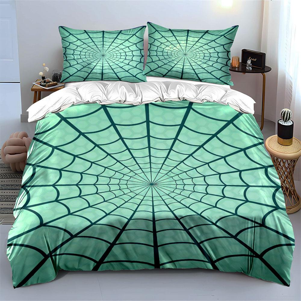 Spiderweb-inspired geometric pattern. Bedding sets Duvet cover sets Duvet covers Pillowcases(1 * Duvet Cover 2 * Pillowcases, without duvet insert)