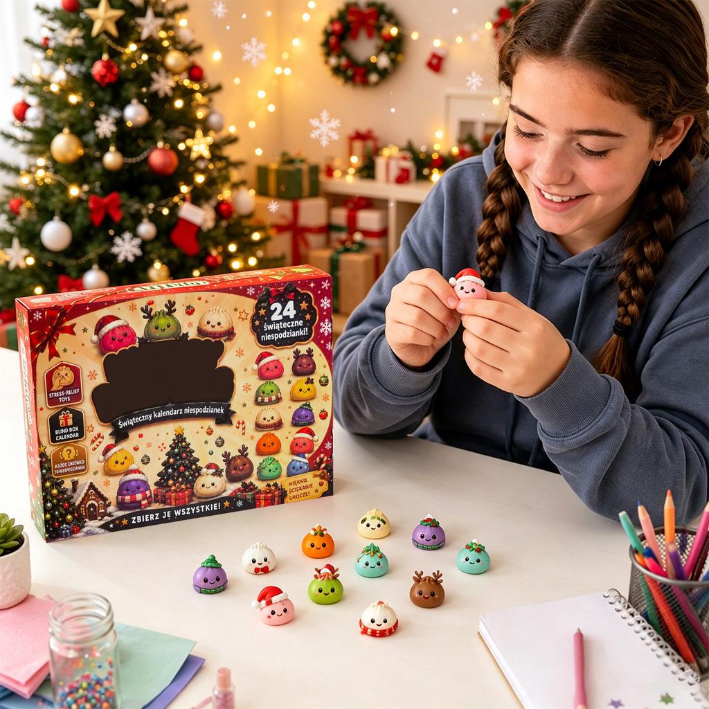 Christmas Advent Calendar 2026-Cute Countdown Calendar with Stress Sensory Toys for Adults, Holiday Party Gifts
