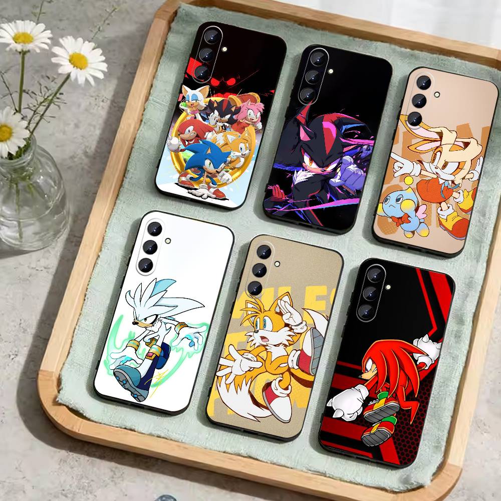 S-Sonic The H-Hedgehog Phone Case For Samsung Galaxy A73,A21s,A22,A31,A52,A53,A71,A41Soft Black Shell