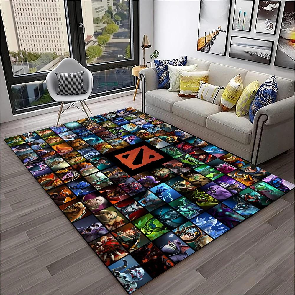 3D Klassiker Spiel Dota2 Gamer HD Teppich für Zuhause Wohnzimmer Schlafzimmer Sofa Fußmatte Dekor, Kinder Spielbereich Teppich Rutschfeste Bodenmatte