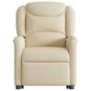 Cream Fabric Recliner with Rising Function