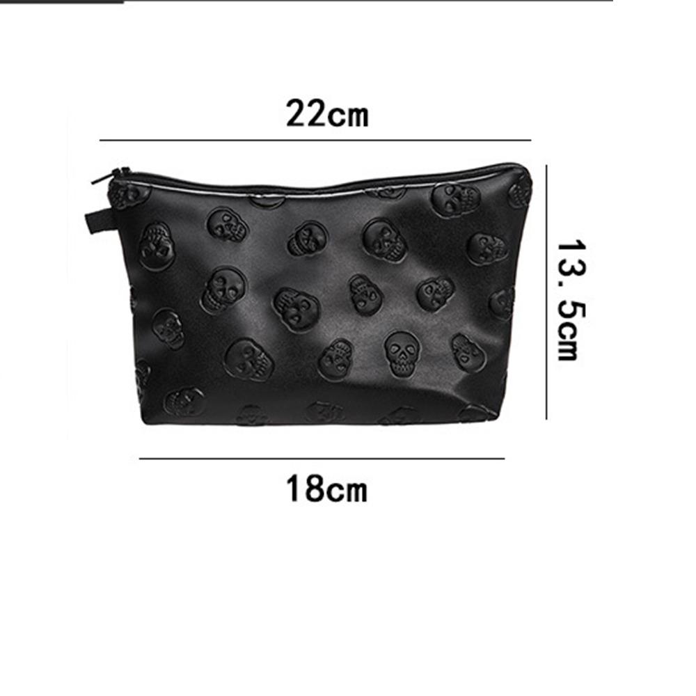 PU Skórzana Kosmetyczka Czaszka Prezent Wampir Przechowywanie i mycie Organizer Do Makijażu Wodoodporny Horror Gotycka Kosmetyczka Kobiety Mężczyźni