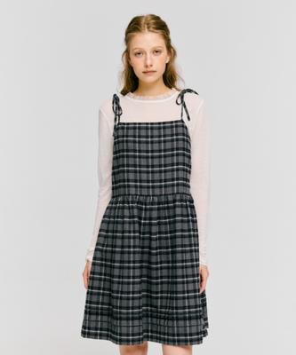 Depound Check Layered Dress [Black]