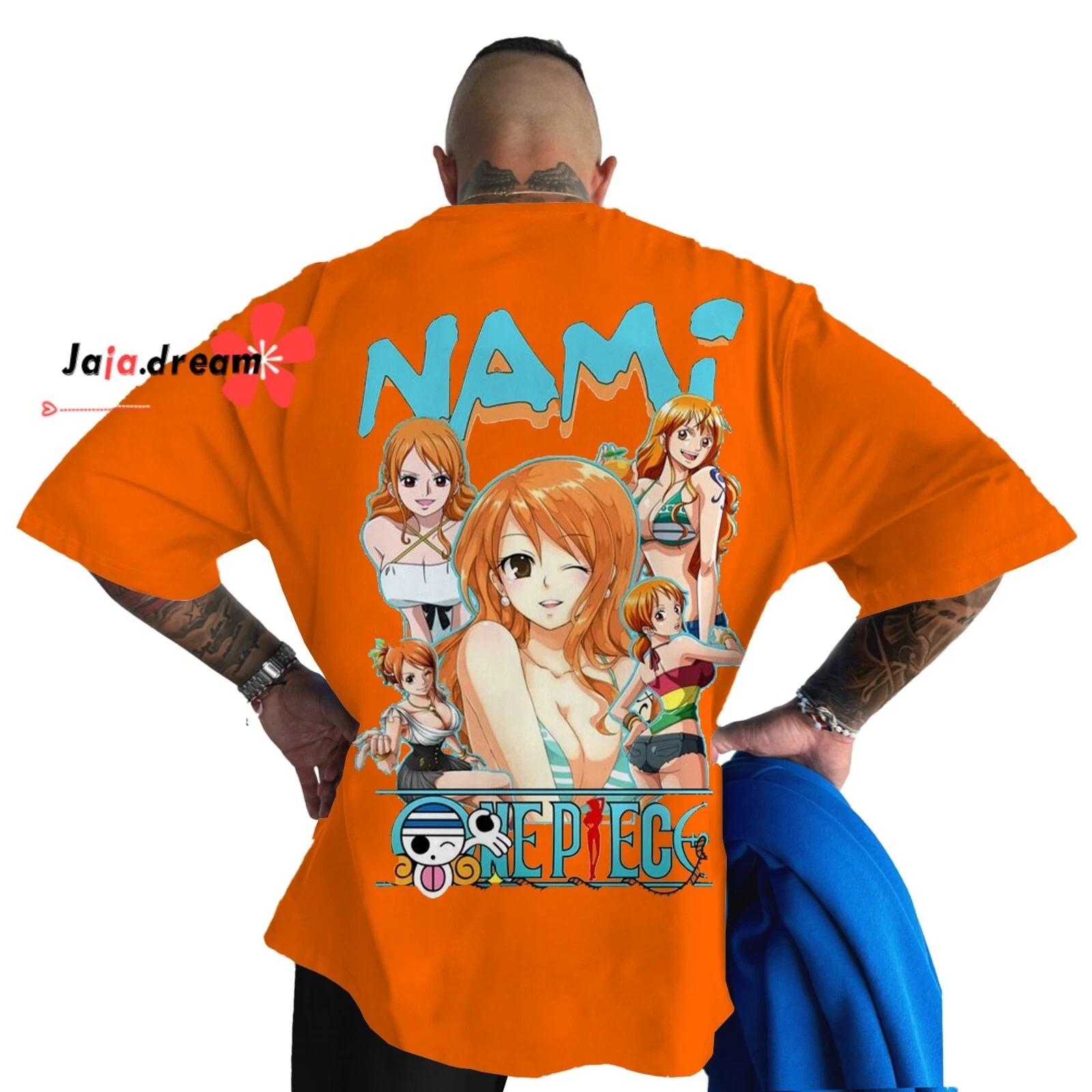 One Piece Nami Anime Manga T-Shirt Tee Casual Costumes Polyester Unisex 4XL