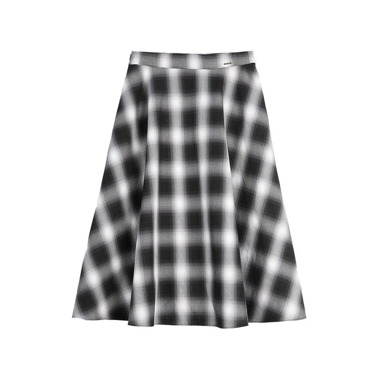 ELLE French Plaid Simple Design A-Line Umbrella Skirt Casual Long Skirt Women skirts ER52570