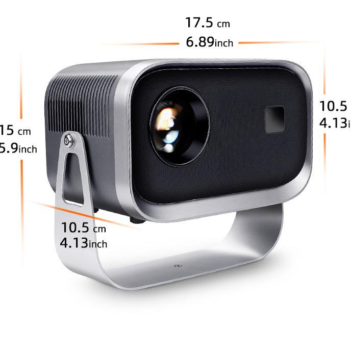 1080P HD Tragbarer Android-Projektor mit 360°-Drehung und Ständer für Zuhause & Büro
