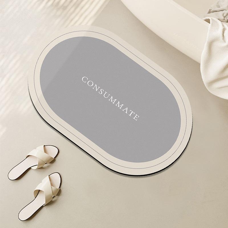 Badezimmer Saugfähige Bodenmatte Toilettentürmatte Rutschfeste Fußmatte Toilette Kieselgur Schnelltrocknende Fußmatte Weiche Matte