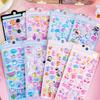 2 Sheets Kawaii Decor Sticker Cute Cartoon Luminous 3D Stickers Diy Phone Luggage Motorcycle Laptop Suitcase Decals