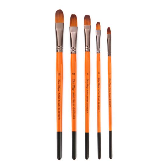

5 шт. Художественные кисти из нейлона для рисования акрилом, акварелью, маслом