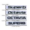 AAABV1 Auto-Buchstaben-Plakette Außen für Skoda Superb Octavia 2023 2024 Heckaufkleber Kofferraumaufkleber Emblem Auto-Modifikationszubehör