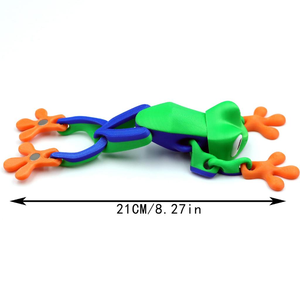 3D Printed Articulated Magnetic Tree Frog Toy Ornament