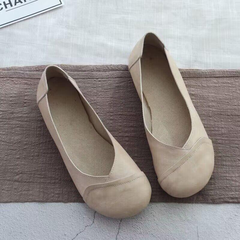 Doudou shoes women's shoes 2025 spring and summer new loafers one-pedal lazy shoes grandma shoes flat evening shoes single shoes