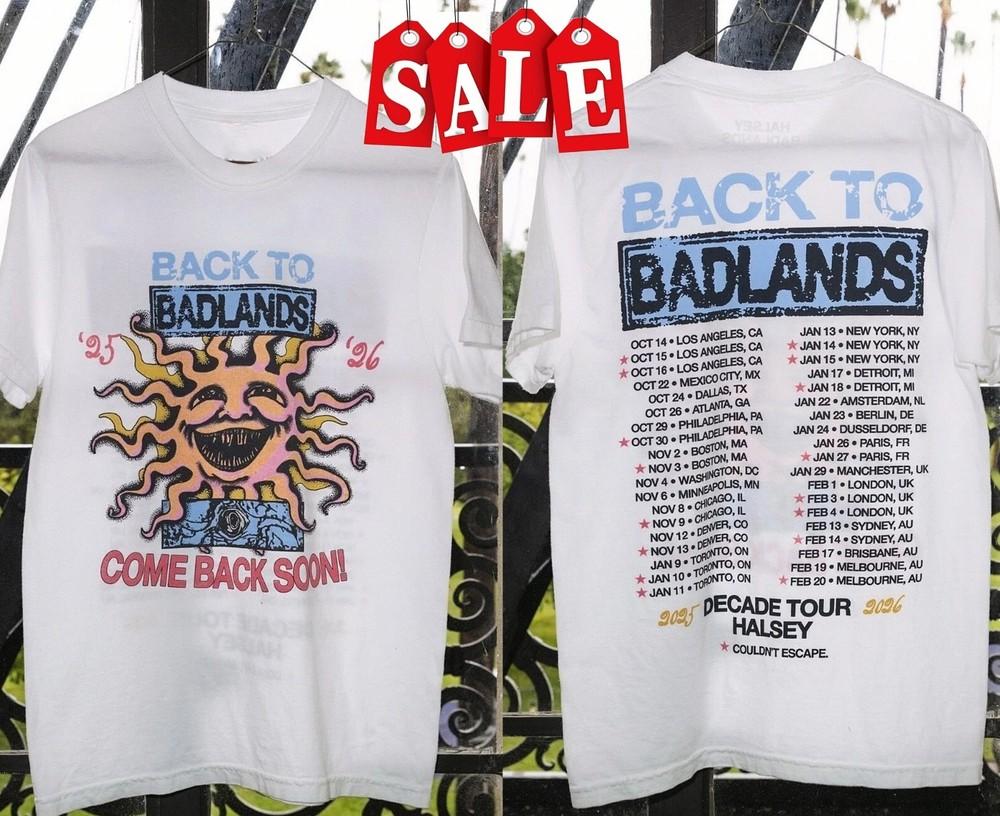 Merry Christmas Halsey Back To Badlands Tour 25-2026 reprint S-5XL 24D626 Unisex T-Shirt S