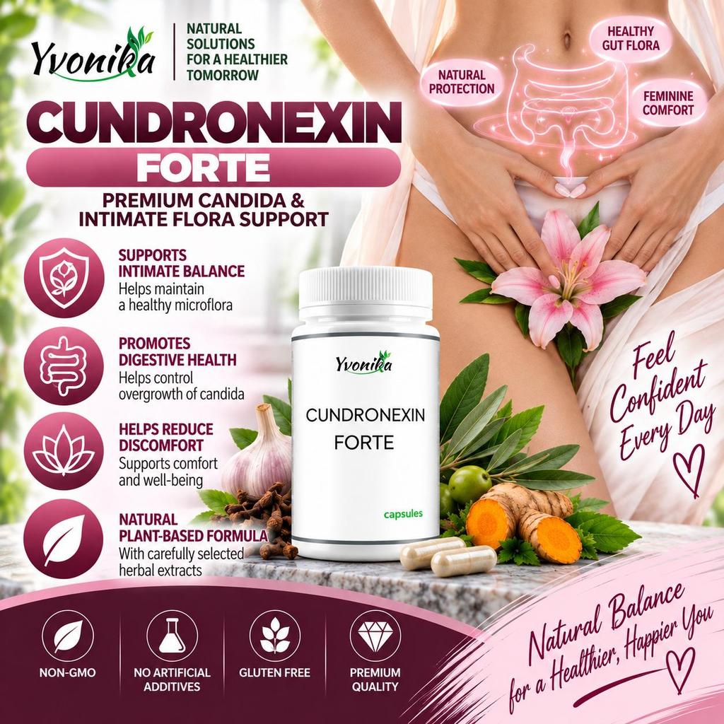 Yvonika Cundronexin Forte – Premium Candida & Intimate Flora Support, 30 Capsules