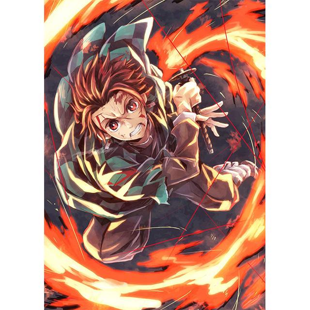 Japonské horkokrevné bitevní anime Demon Slayer Tisky Plakát Plátno Obraz Moderní Nástěnné Umění Obraz Obývací Pokoj Ložnice Domácí Dekorace