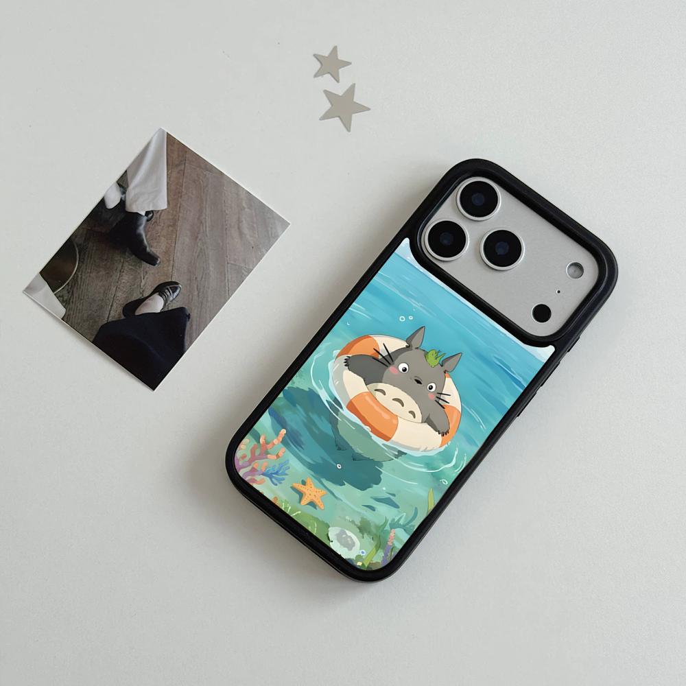 T-Totoro C-Cute Anime Phone Case For IPhone 17 Air 16 15 14 Plus 13 12 11 Pro Max Dual Tone Hard PC Fashion Protective Cover