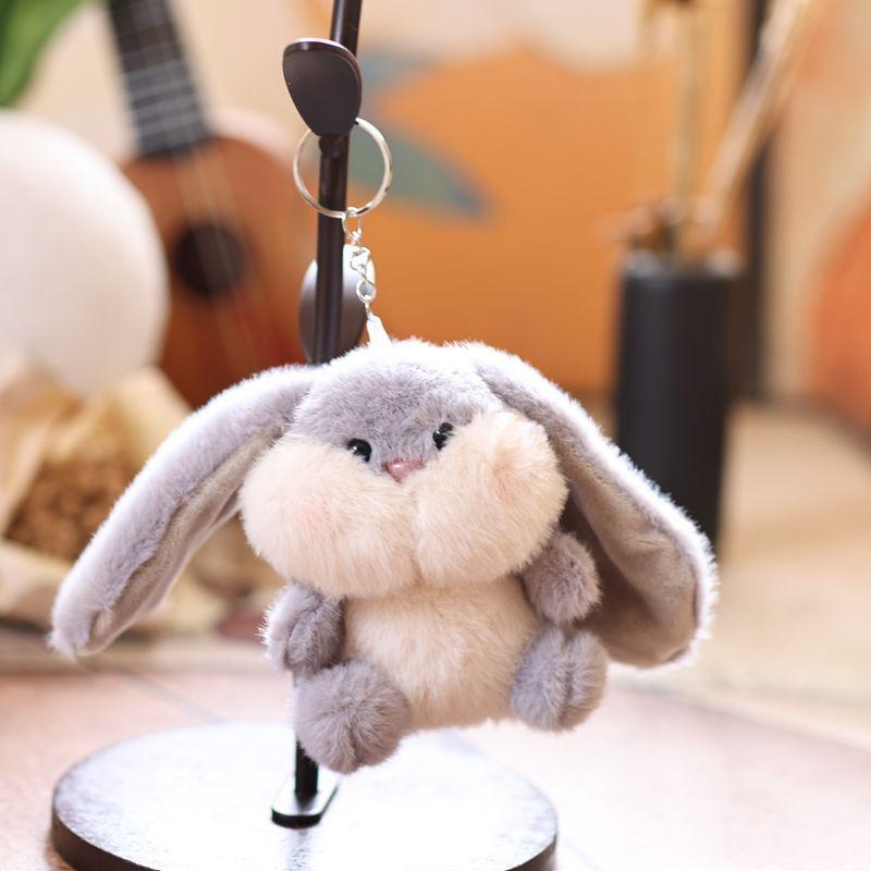 13Cm Cute And Cute Big Eared Rabbit Pendant Plush Toy Doll Small Rabbit Bag Pendant Keychain Doll Birthday Gift