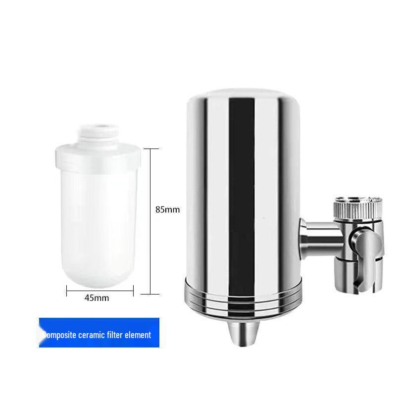 Stainless Steel Kitchen Tap Water Purifier - Direct Drink Filter & Pre-filter Gift