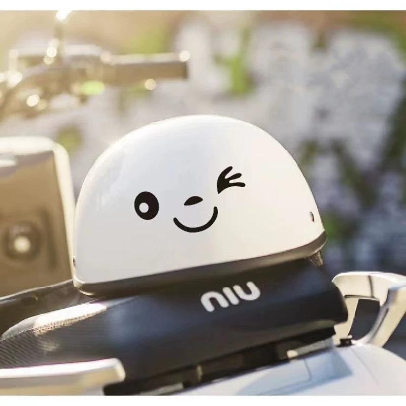 1 Sheet Helmet Electric Car Smiling Face Decals Chiikawa Emoticon Sticker Air Conditioner Diy Decorative Stickers