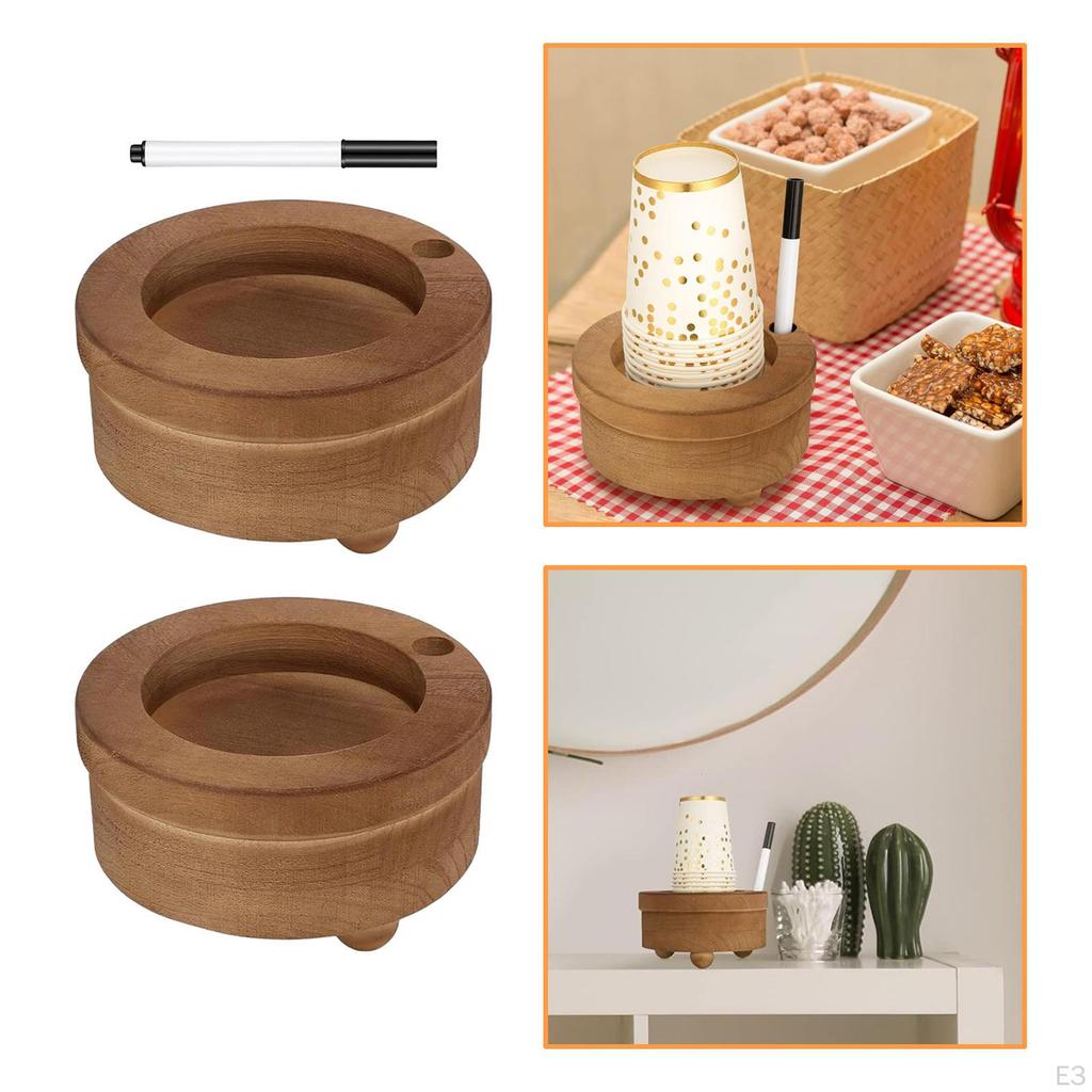 Organizér na kávové šálky Dřevěný držák Dávkovač hrnků Slot na popisovač Papírový Rustikální Úložný