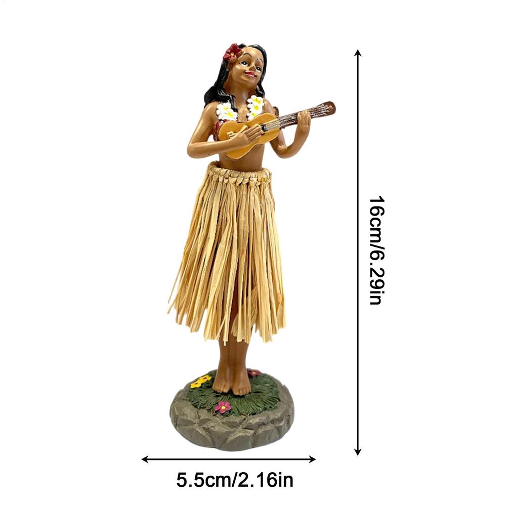 

Car Decor Doll Hawaiian Dancer Girl with Guitar Hawaiian Doll Home Decor Dancing girl Dashboard Doll Dancer Decorations