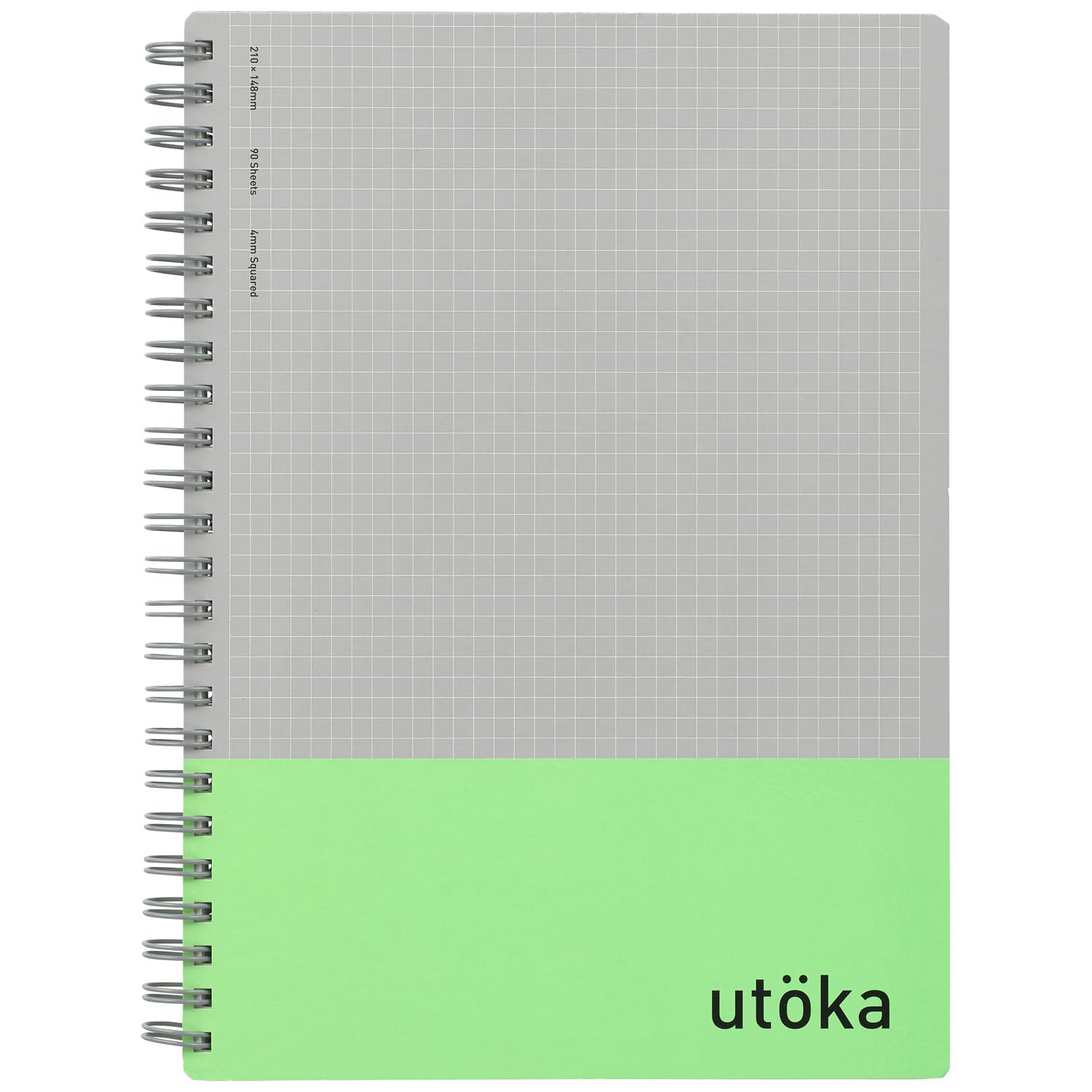 

Maruman Note Ring Note Utka A5 4mm Grid Light Green N460-33