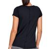 Under Armour HeatGear Armour Logo Print Crew Neck T-Shirt Women Tops Black 1328964-001